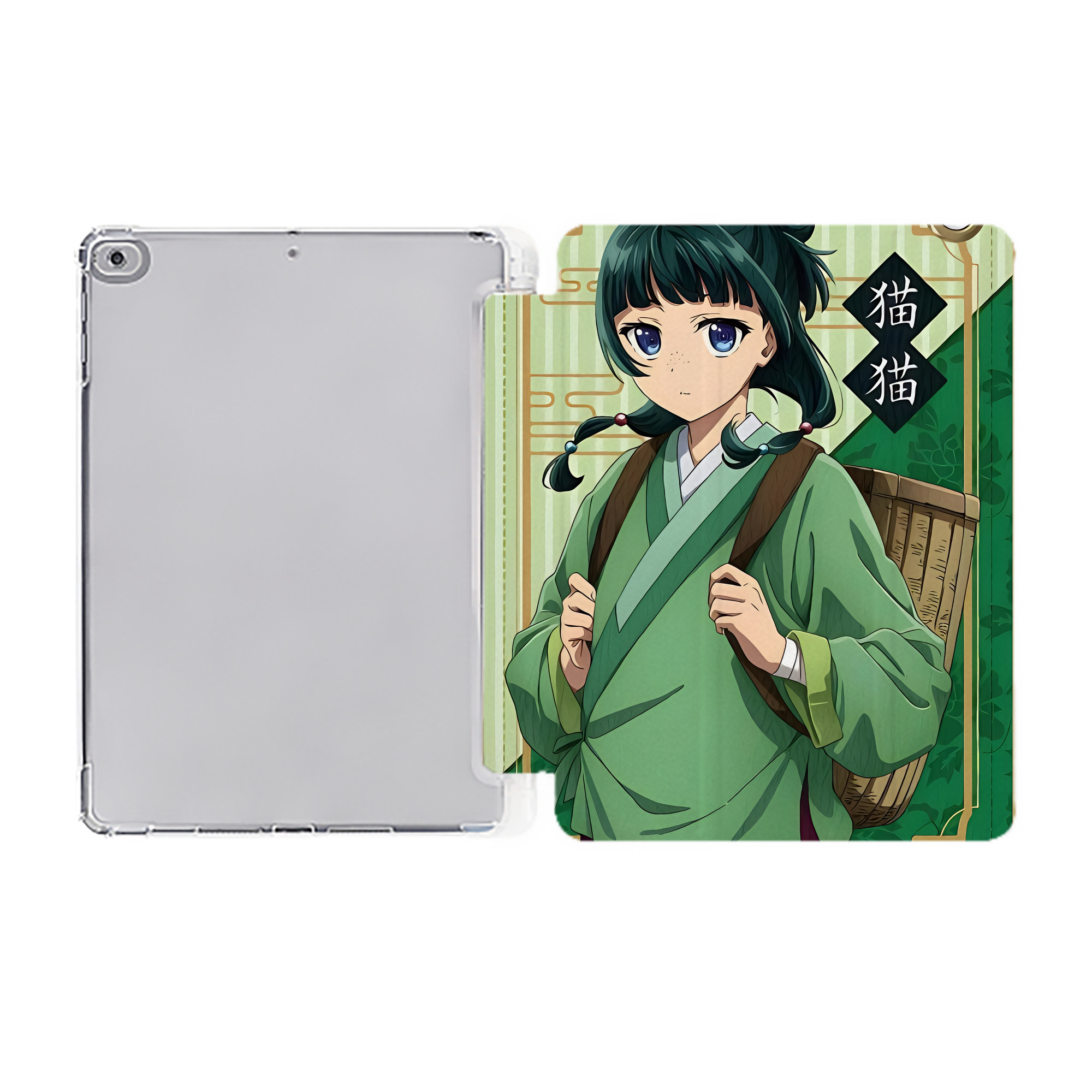 （画像用） 薬屋のひとりごと The Apothecary Diaries IPad ケース ペン収納付き 三つ折りスタンド PUレザー×シリコン 対応機種9.5/10.5/10.9インチ